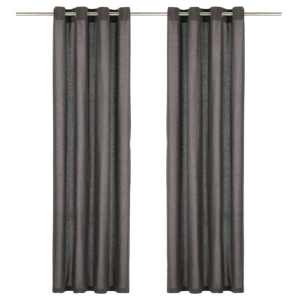 Rideaux Avec Anneaux En Métal 2 Pcs Coton
