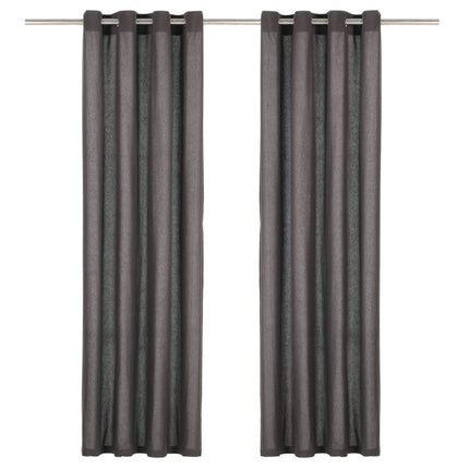 Rideaux Avec Anneaux En Métal 2 Pcs Coton