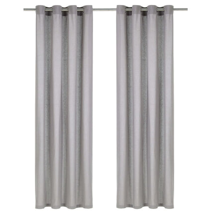 Rideaux Avec Anneaux En Métal 2 Pcs Coton