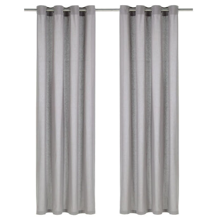 Rideaux Avec Anneaux En Métal 2 Pcs Coton