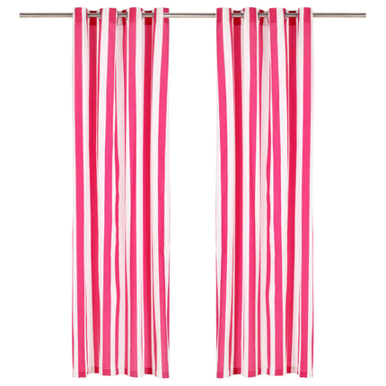 Rideaux Avec Anneaux En Métal 2 Pcs Coton
