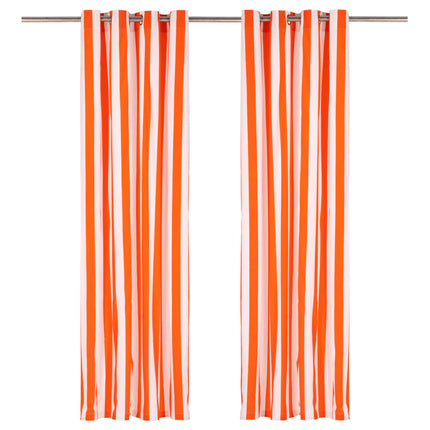 Rideaux Avec Anneaux En Métal 2 Pcs Coton