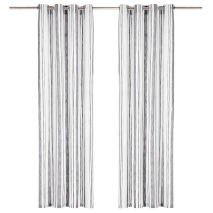 Rideaux Avec Anneaux En Métal 2 Pcs Coton
