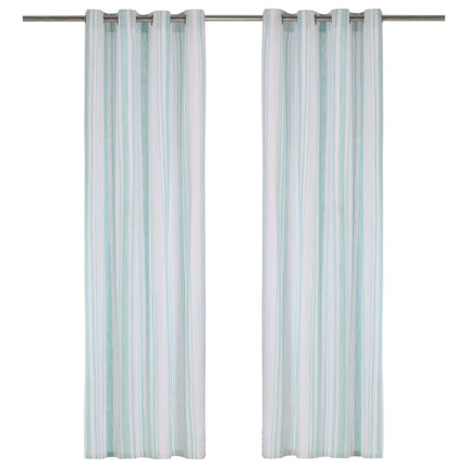 Rideaux Avec Anneaux En Métal 2 Pcs Coton