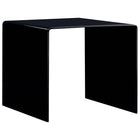 Table Basse Noir 50X50X45 Cm Verre Trempé