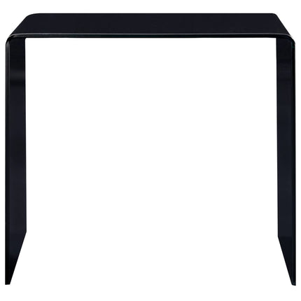 Table Basse Noir 50X50X45 Cm Verre Trempé