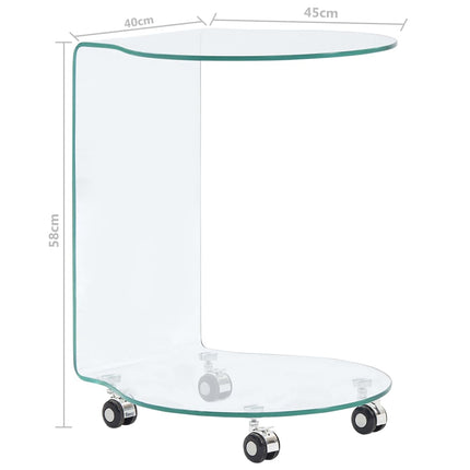 Table Basse 45X40X Verre Trempé