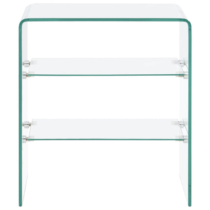 Table Basse 50X40X56 Cm Verre Trempé
