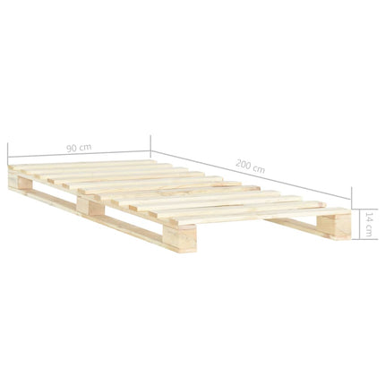 Cadre De Lit De Palette Sans Matelas Bois Pin Massif