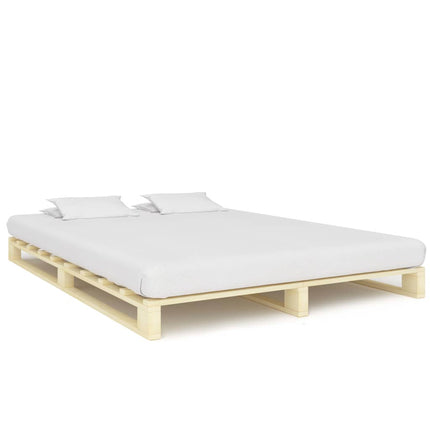 Cadre De Lit De Palette Sans Matelas Bois Pin Massif