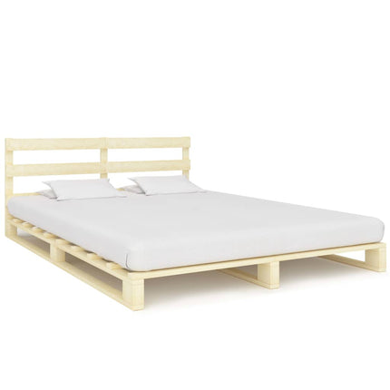 Cadre De Lit De Palette Sans Matelas Bois Pin Massif