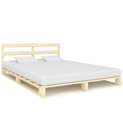 Cadre De Lit De Palette Sans Matelas Bois Pin Massif