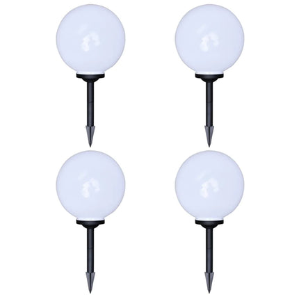 4 Pcs Lampes D'allée D'extérieur À Led Et Piquet Au Sol