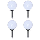 4 Pcs Lampes D'allée D'extérieur À Led Et Piquet Au Sol