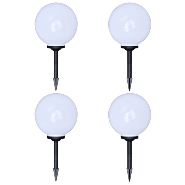 4 Pcs Lampes D'allée D'extérieur À Led Et Piquet Au Sol