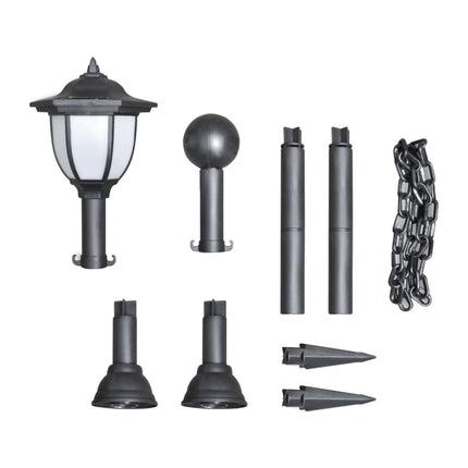 Lampes Solaires 4 Pcs Avec Chaîne Et Piquets