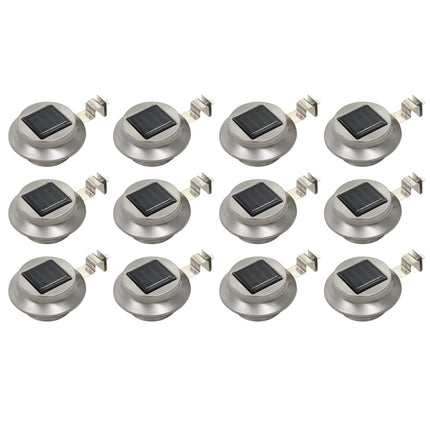 Lampes Solaires À Led Rondes D'extérieur 12 Pcs 12 Cm Blanc
