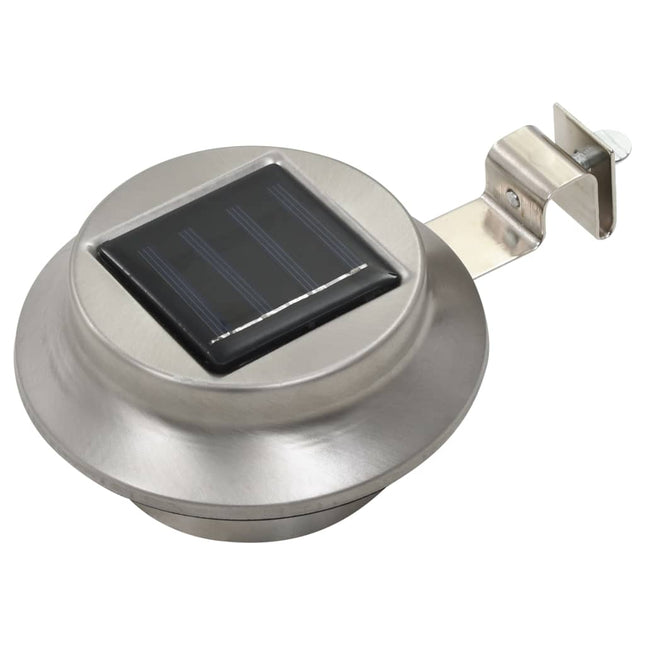 Lampes Solaires À Led Rondes D'extérieur 12 Pcs 12 Cm Blanc
