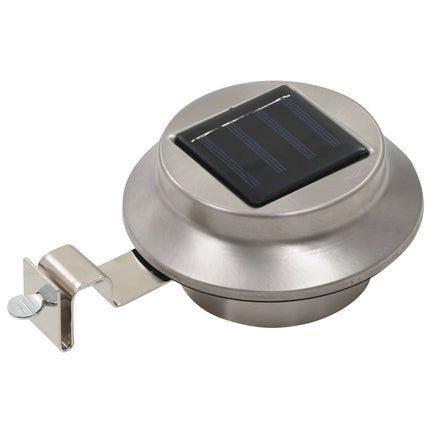 Lampes Solaires À Led Rondes D'extérieur 12 Pcs 12 Cm Blanc