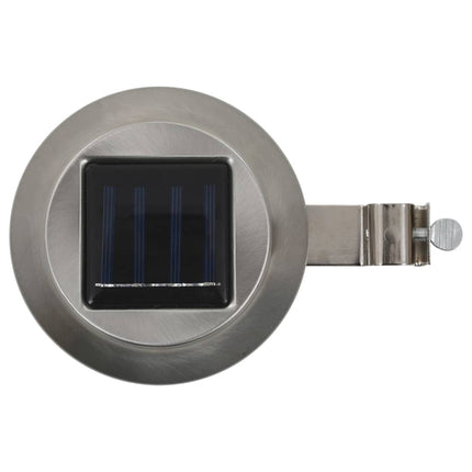 Lampes Solaires À Led Rondes D'extérieur 12 Pcs 12 Cm Blanc