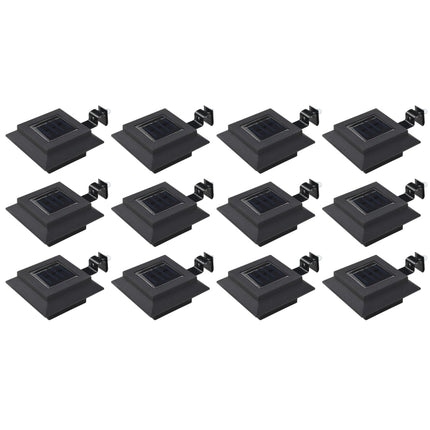 Lampes Solaires À Led Carrées D'extérieur 12 Pcs 12 Cm