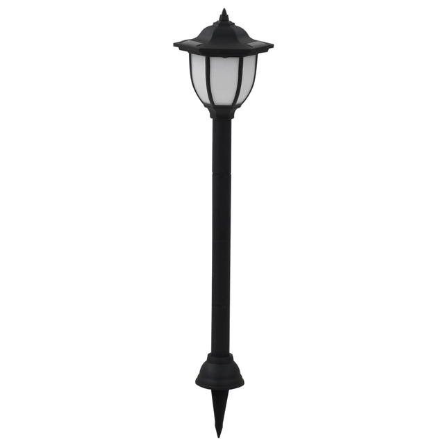 Lampes Solaires À Led D'extérieur 6 Pcs Noir