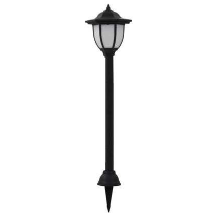 Lampes Solaires À Led D'extérieur 6 Pcs Noir
