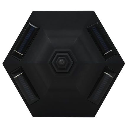 Lampes Solaires À Led D'extérieur 6 Pcs Noir