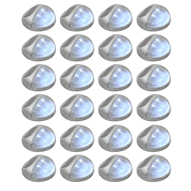 Lampes Solaires Murales À Led D'extérieur 24 Pcs Rond É