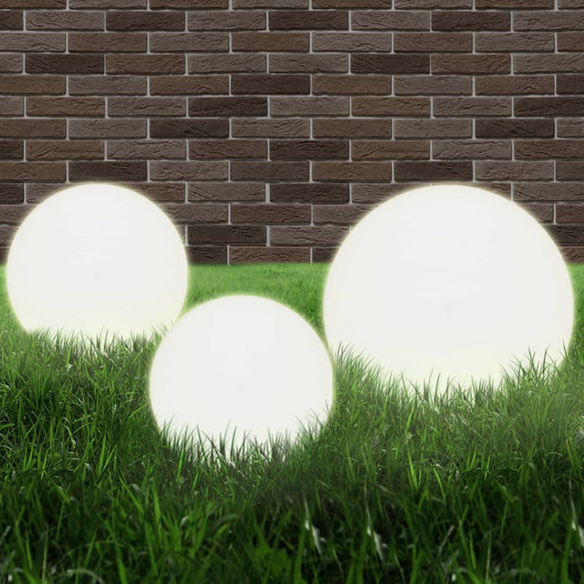 6 Pcs Jeu De Lampe Boule À Led Pmma Sphérique 20/30/40 Cm