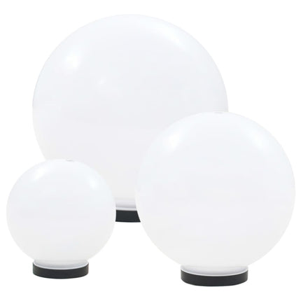 6 Pcs Jeu De Lampe Boule À Led Pmma Sphérique 20/30/40 Cm