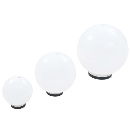 6 Pcs Jeu De Lampe Boule À Led Pmma Sphérique 20/30/40 Cm