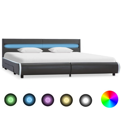 Cadre De Lit Avec Led Similicuir