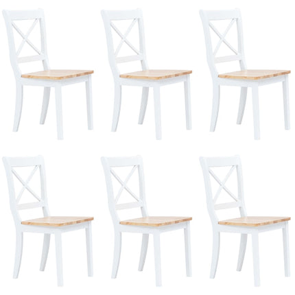 Chaises À Manger Lot De 2 Bois Hévéa Massif