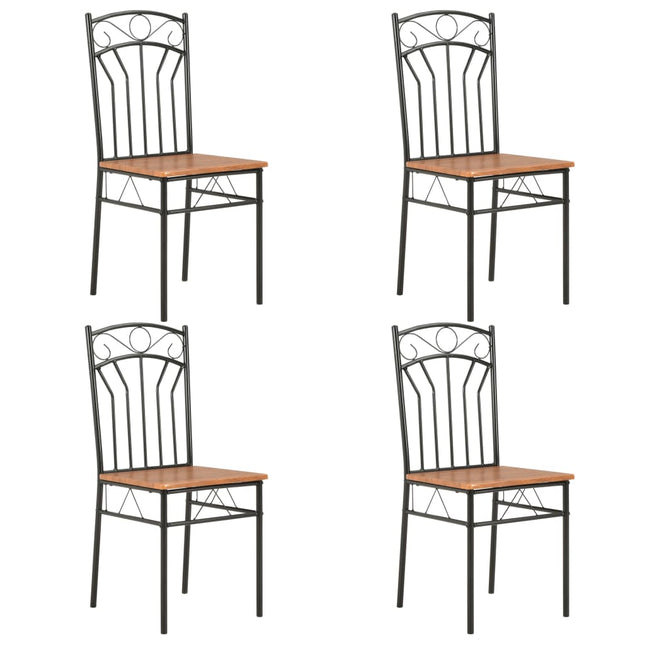Chaises À Manger Lot De 6 Marron Mdf