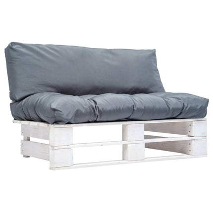 Canapé De Jardin Palette Avec Coussins Sable Pinède