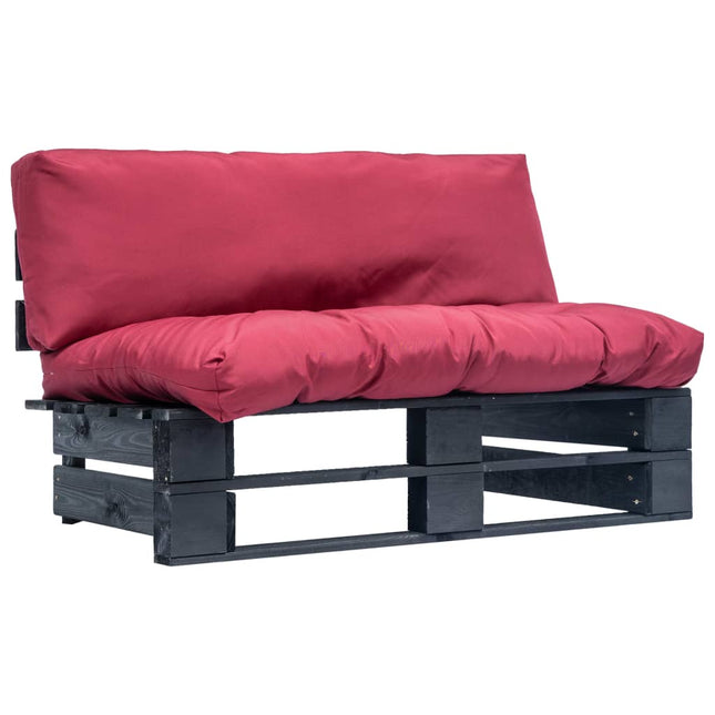 Canapé De Jardin Palette Avec Coussins Sable Pinède