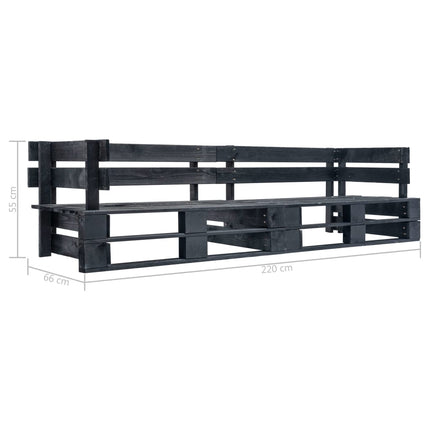 Canapé Palette À 2 Places De Jardin Bois