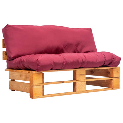 Canapé De Jardin Palette Avec Coussins Sable Pinède