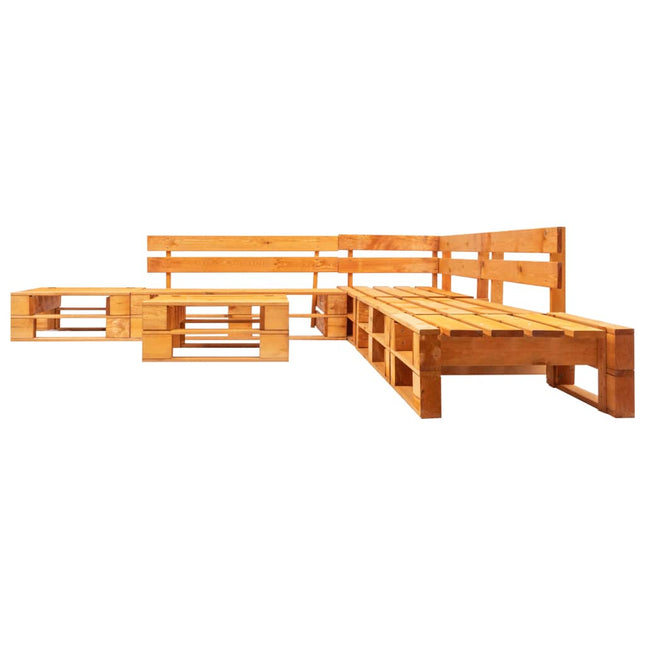 Canapés De Jardin Palette 6 Pcs Bois Marron Miel