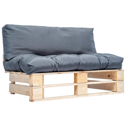 Canapé De Jardin Palette Avec Coussins Sable Pinède