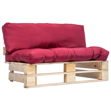 Canapé De Jardin Palette Avec Coussins Sable Pinède