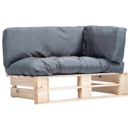 Canapé De Jardin Palette Avec Coussins Sable Pinède