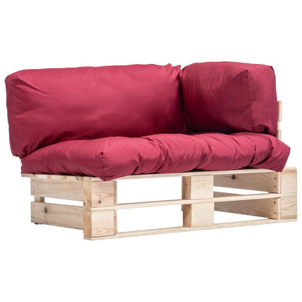 Canapé De Jardin Palette Avec Coussins Sable Pinède
