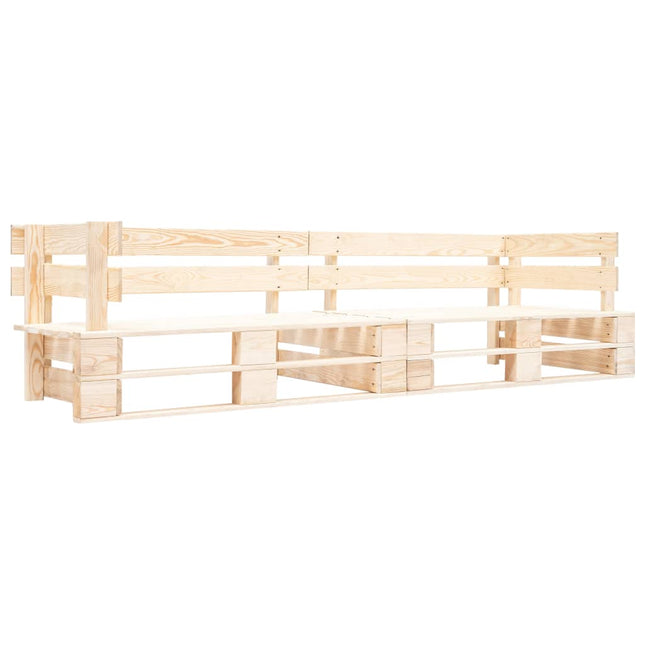 Canapé De Jardin Palette 2 Places Bois Naturel Marron Clair