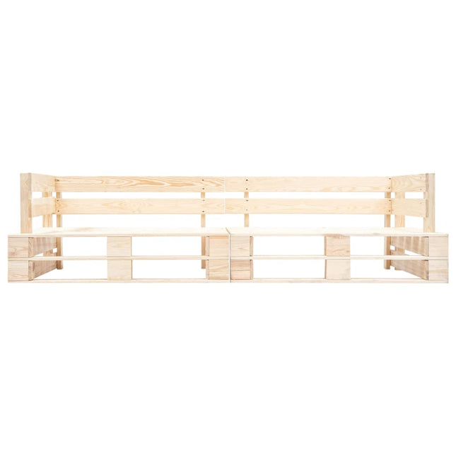Canapé De Jardin Palette 2 Places Bois Naturel Marron Clair