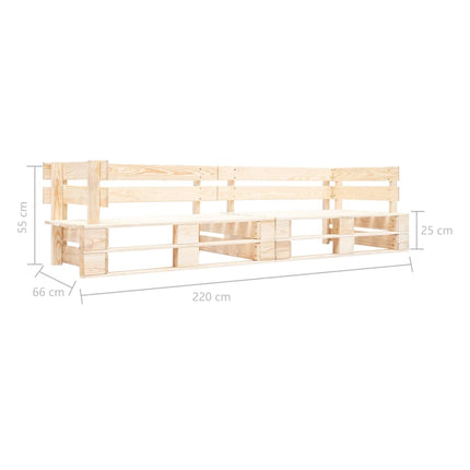 Canapé De Jardin Palette 2 Places Bois Naturel Marron Clair