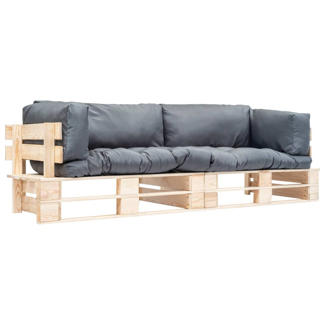 Canapés De Jardin Palette 2 Pcs Avec Coussins Sable Pinède