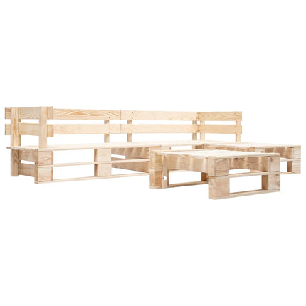 Salon De Jardin Palette 4 Pcs Bois