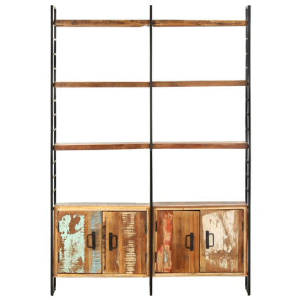 Bibliothèque 4 Niveaux 124X30X180Cm Bois Solide De Récupération